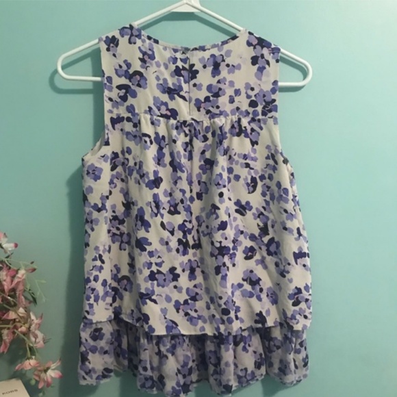 Kate Spade Hydrangea Double Layer top blouse size small nwot - Picture 5 of 6